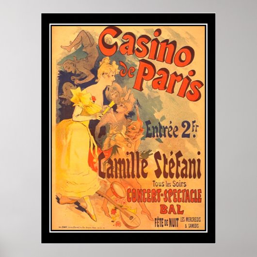 Julus Cheret Casino De Paris Print Poster (Vorne)