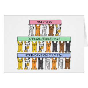 July 23rd Birthday Cartoon Cats