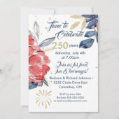 July 4th 250th USA Celebration Party Invitation Einladung (Vorderseite)