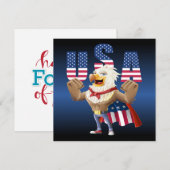 July 4th eagle feiertagskarte (Vorne/Hinten)
