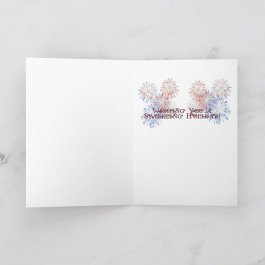 July 4th Firecracker - Chinese Crested Karte (Innenseite)