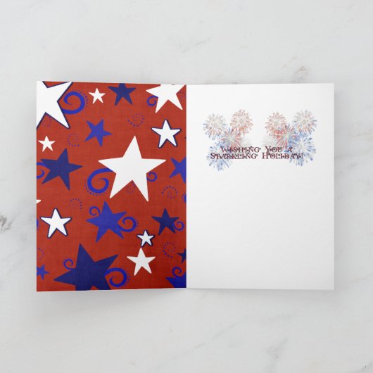 July 4th Firecracker - GoldenDoodle Karte (Innenseite)