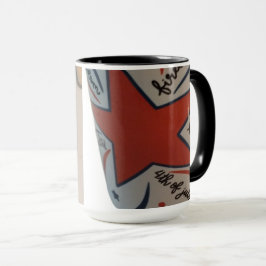 July 4th red white and blue mug tasse