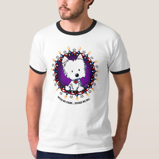 JULY 4TH USA Westie T - Shirt (Vorderseite)