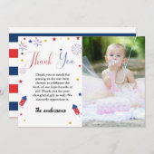 July Baby Dusche Dankeschön Karte (Vorne/Hinten)