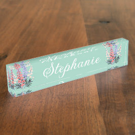July Birth Flower Personalized Name Namensplakette