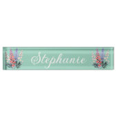 July Birth Flower Personalized Name Namensplakette (Vorderseite)