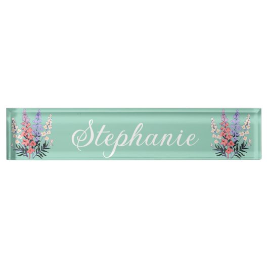 July Birth Flower Personalized Name Namensplakette (Vorderseite)