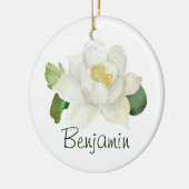 JULY Birth Flower Water Lily Botanical Decor White Keramik Ornament (Links)