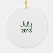 JULY Birth Flower Water Lily Botanical Decor White Keramik Ornament (Hinten)