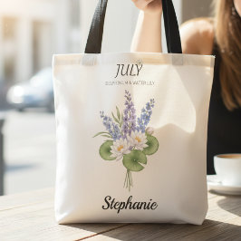 July Birth Flowers – Personalized Tasche