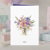 July Birth Month Flowers July Happy Birthday Karte