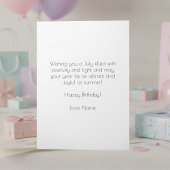 July Birth Month Flowers July Happy Birthday Karte