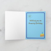 July Birthday Folded Greeting Card Karte (Innenseite)