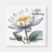 July Birthstone Ruby and Water Lily Magnet (Vorne)