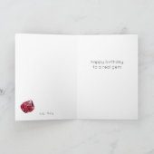 July Birthstone Ruby Birthday Card Karte (Innenseite)