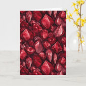 July Birthstone Ruby Birthday Card Karte (Gelbe Blume)