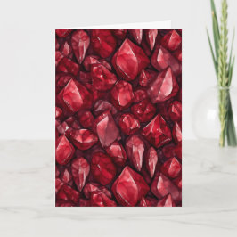 July Birthstone Ruby Birthday Card Karte