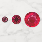 July Birthstone Ruby Table Confetti Konfetti (Rückseiten)