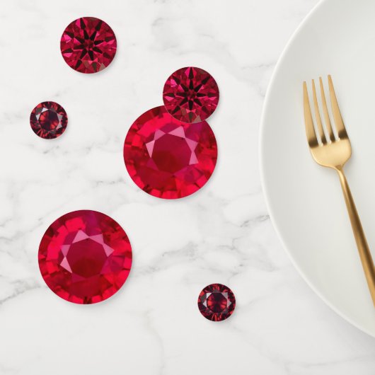 July Birthstone Ruby Table Confetti Konfetti (Gruppe)