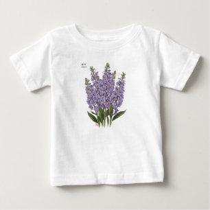 July Larkspur Bloom - Personalisiertes Geburtstags Baby T-shirt