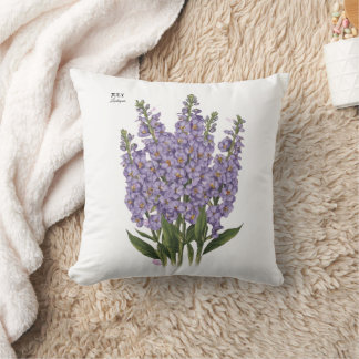 July Larkspur Bloom - Personalisiertes Geburtstags Kissen