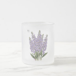 July Larkspur Bloom - Personalisiertes Geburtstags Mattglastasse