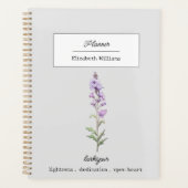 JULY LARKSPUR GEBURTSBLUME PERSONALISIERT PLANER (Vorderseite)