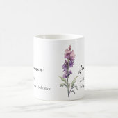 JULY LARKSPUR GEBURTSTE BLUME MONTH NAME GIFT KAFFEETASSE (Mittel)