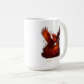 July Ruby - Phoenix & Fiery Birthstone Kaffeetasse (VorderseiteRechts)