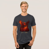 July Ruby - Phoenix & Fiery Birthstone Tri-Blend Shirt (Vorderseite voll)