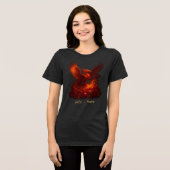 July Ruby - Phoenix & Fiery Birthstone Tri-Blend Shirt (Vorderseite voll)