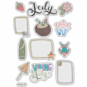 July Sticker Sheet – Fun in the Sun (Vorderseite)
