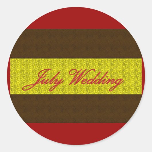 "July Wedding" Elegant Sticker (Vorderseite)