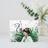 Julzips - Geisha Postkarte (Stehend Vorderseite)