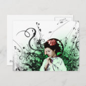 Julzips - Geisha Postkarte (Vorne/Hinten)