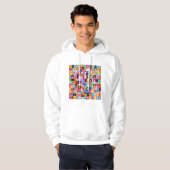 Jumble Alphabet Pattern Hoodie (Vorne ganz)