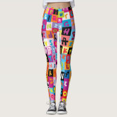 Jumble Alphabet Pattern Leggings (Vorderseite)