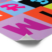 Jumble Alphabet Pattern Poster (Ecke)