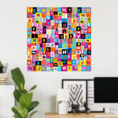 Jumble Alphabet Pattern Poster (Heimbüro)