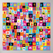 Jumble Alphabet Pattern Poster (Vorne)