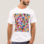 Jumble Alphabet Pattern T-Shirt (Vorderseite)