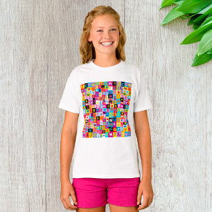 Jumble Alphabet Pattern T-Shirt