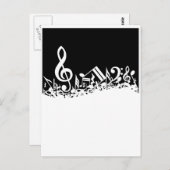 Jumble musikalischer Symbole Postkarte (Vorne/Hinten)