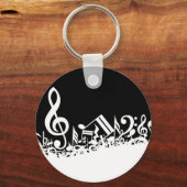 Jumble musikalischer Symbole Schlüsselanhänger (Vorderseite)