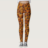 Jumble von Jack-o-Lanterns Leggings (Vorderseite)