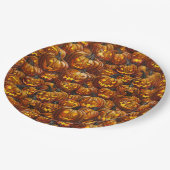 Jumble von Jack-o-Lanterns Pappteller (Schrägansicht)