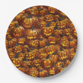 Jumble von Jack-o-Lanterns Pappteller