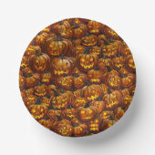 Jumble von Jack-o-Lanterns Pappteller (Vorderseite)