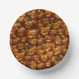 Jumble von Jack-o-Lanterns Pappteller